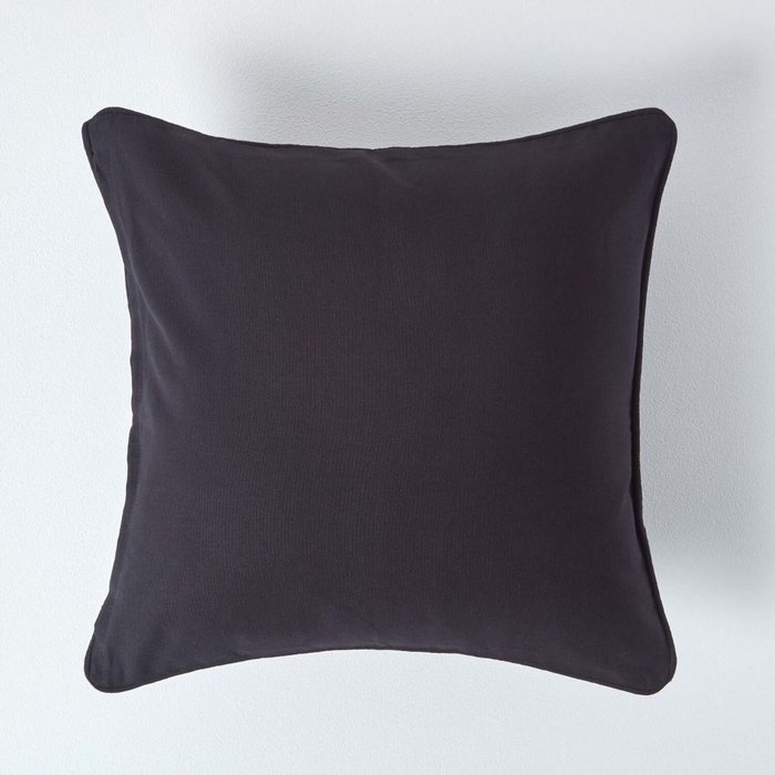 The Range | Homescapes Homescapes Cotton Plain Cushion Cover - Black Homescapes Homescapes Cotton Plain Cushion Cover - Black