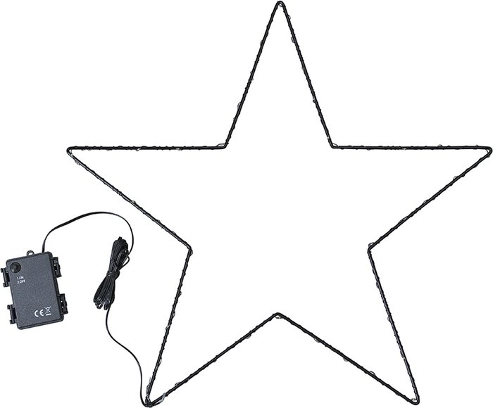 The Range | ValueLights Integrated LED Battery Operated Black Outdoor Garden Star Light Warm White - Black ValueLights Integrated LED Battery Operated Black Outdoor Garden Star Light Warm White - Black