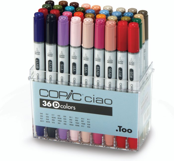 The Range | Copic Copic Ciao 36 Piece Marker Pens - Multi Copic Copic Ciao 36 Piece Marker Pens - Multi