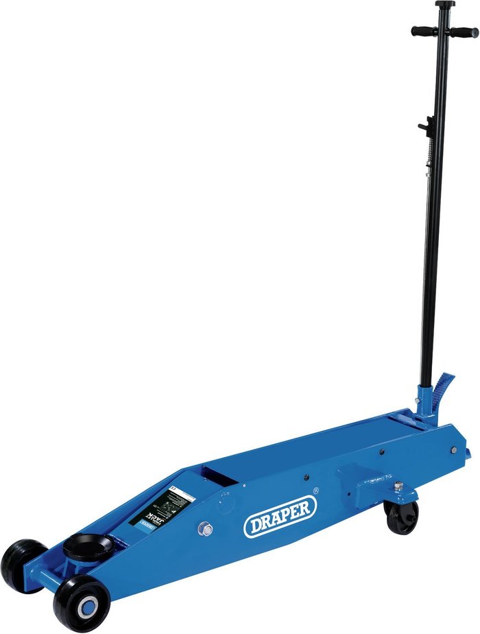 The Range | Draper Draper Long Chassis Trolley Jack 10 Tonne Draper Draper Long Chassis Trolley Jack 10 Tonne