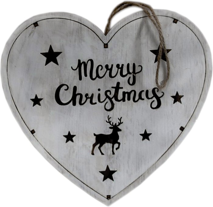 The Range | Scandi Lodge LED Wooden Merry Christmas Heart Scandi Lodge LED Wooden Merry Christmas Heart