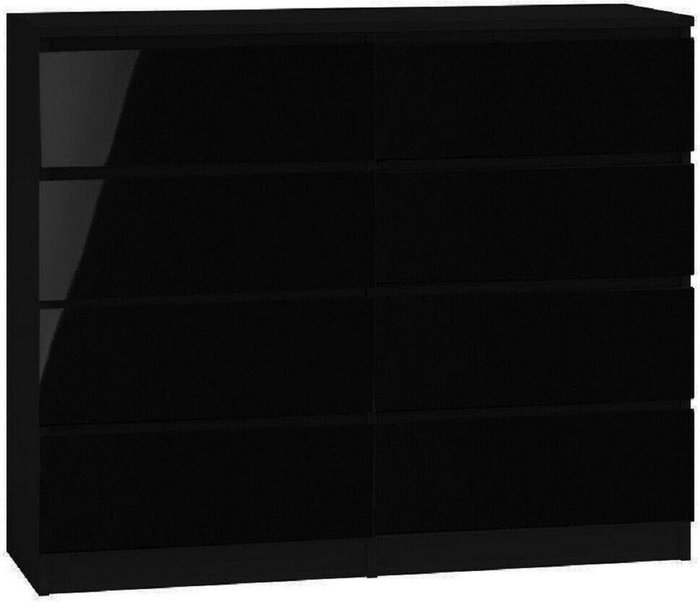 The Range | FWStyle Modern No Handle Chest Of Drawers - Black / 99cm FWStyle Modern No Handle Chest Of Drawers - Black / 99cm