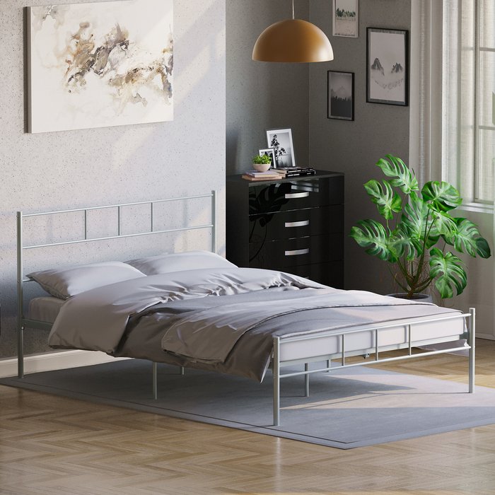 The Range | Dorset Bed Frame - Silver / Double Dorset Bed Frame - Silver / Double