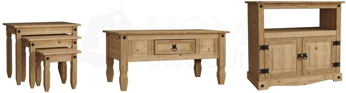 The Range | Corona Trio Living Room Set - Pine Corona Trio Living Room Set - Pine