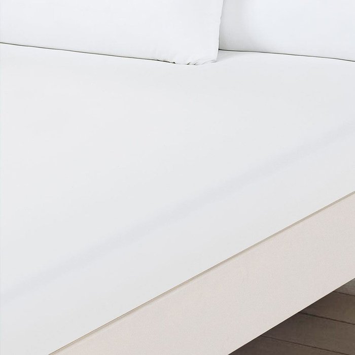 The Range | Brentfords Brentfords Plain Dyed Fitted Bed Sheets Non-Iron - White / Single Brentfords Brentfords Plain Dyed Fitted Bed Sheets Non-Iron - White / Single