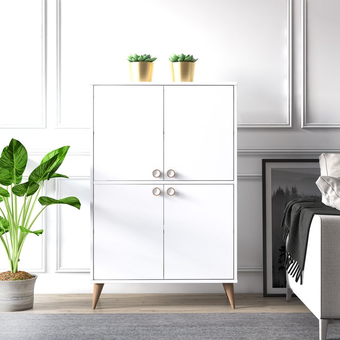 The Range | Ruumstore Vega Cabinet with 4 Doors 3 Colour Option - Ruumstore - Opaque White Ruumstore Vega Cabinet with 4 Doors 3 Colour Option - Ruumstore - Opaque White