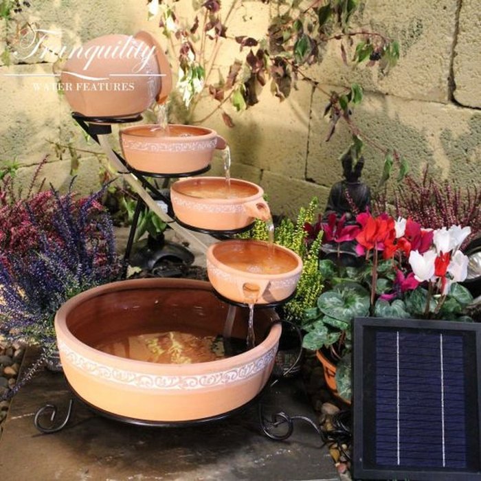 The Range | Tranquility Water Features Teracotta Traditional Solar Water Feature - Grey Tranquility Water Features Teracotta Traditional Solar Water Feature - Grey