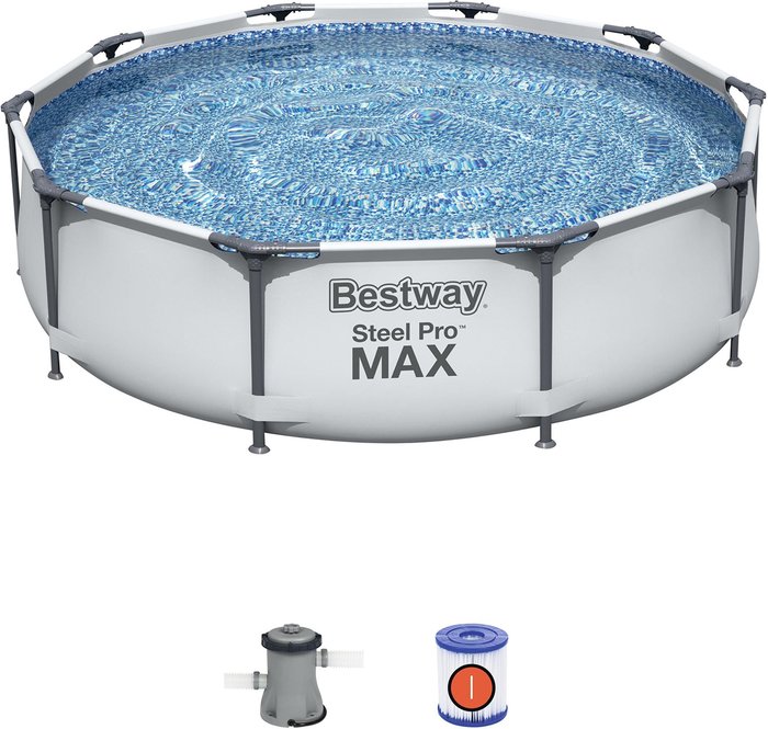 The Range | Bestway Bestway Steel Pro Max Pvc Pool 3.05M X 0.76M White Bestway Bestway Steel Pro Max Pvc Pool 3.05M X 0.76M White