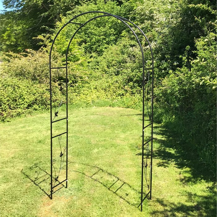 The Range | Selections Metal Weatherbury Leaf Scroll Arch Garden Arch - Black Selections Metal Weatherbury Leaf Scroll Arch Garden Arch - Black