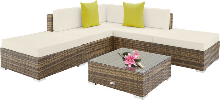 The Range | TECTAKE Tectake Paris Rattan Sofa Set - Brown TECTAKE Tectake Paris Rattan Sofa Set - Brown