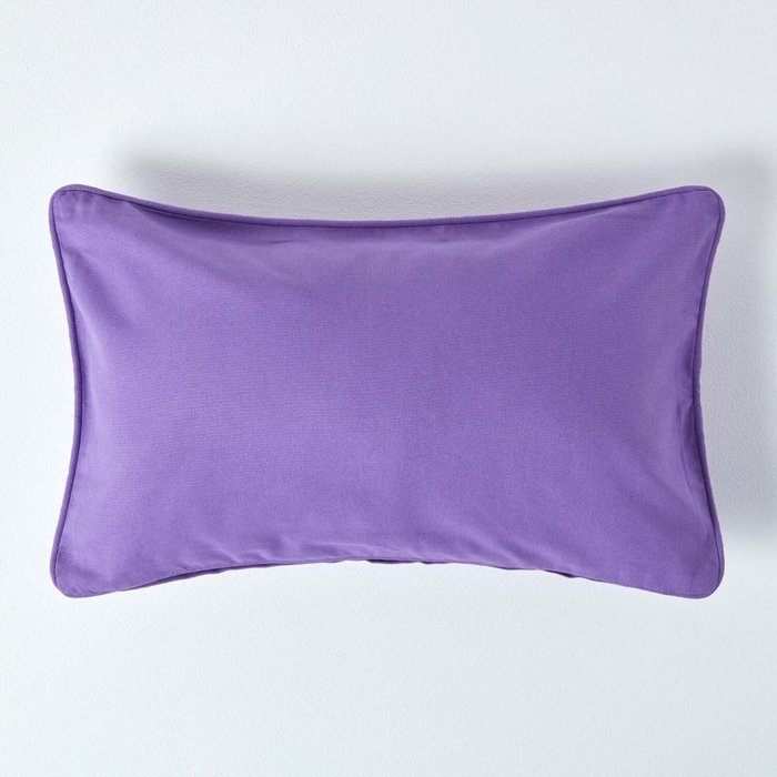 The Range | Homescapes Homescapes Cotton Plain Cushion Cover - Purple Homescapes Homescapes Cotton Plain Cushion Cover - Purple