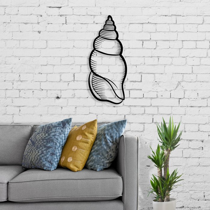 The Range | Decortie Shell Wall Art Metal Decorative Object - Black - Black Decortie Shell Wall Art Metal Decorative Object - Black - Black