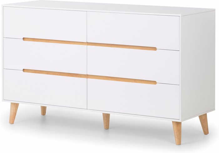 The Range | Dunelm Alicia 6 Drawer Wide Chest White Dunelm Alicia 6 Drawer Wide Chest White