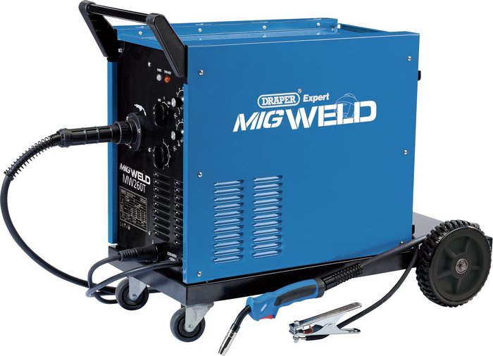 The Range | Draper Draper 230V Expert 250A Mig Welder - Blue Draper Draper 230V Expert 250A Mig Welder - Blue