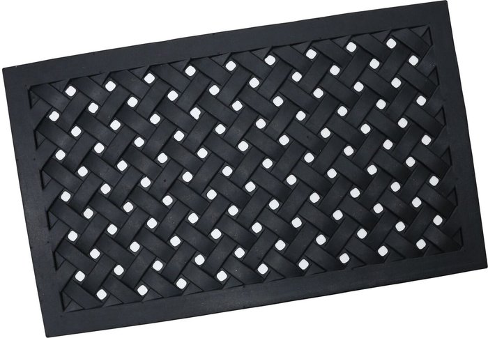 The Range | Mud Stopper Mud Stopper 45 x 75cm Reddish Rubber Lattice Doormat - Black Mud Stopper Mud Stopper 45 x 75cm Reddish Rubber Lattice Doormat - Black