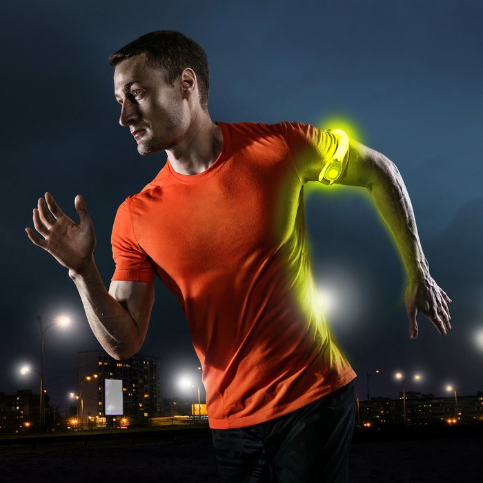 The Range | Ultra LED Running Armbands Light Up Jogging Bans Hi Vis - Yellow Ultra LED Running Armbands Light Up Jogging Bans Hi Vis - Yellow