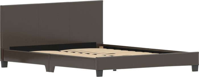 The Range | Lisbon Faux Leather Bed - Brown / 45kg / King Lisbon Faux Leather Bed - Brown / 45kg / King