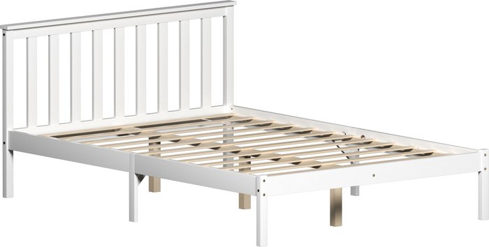 The Range | Milan Wooden Low Foot End Bed - White / Double Milan Wooden Low Foot End Bed - White / Double