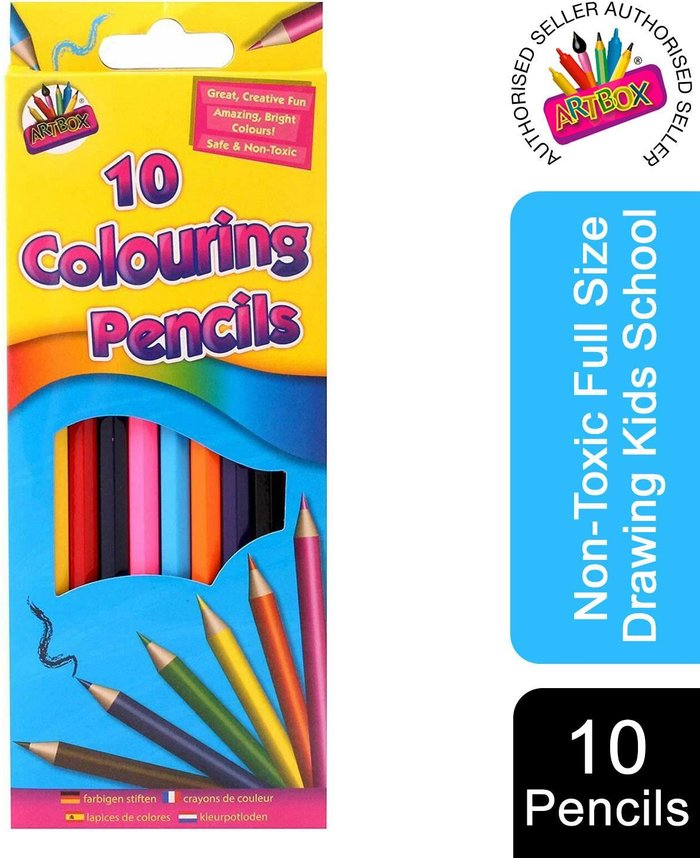 The Range | ArtBox 10 Non-Toxic Full Size Colouring Pencils ArtBox 10 Non-Toxic Full Size Colouring Pencils