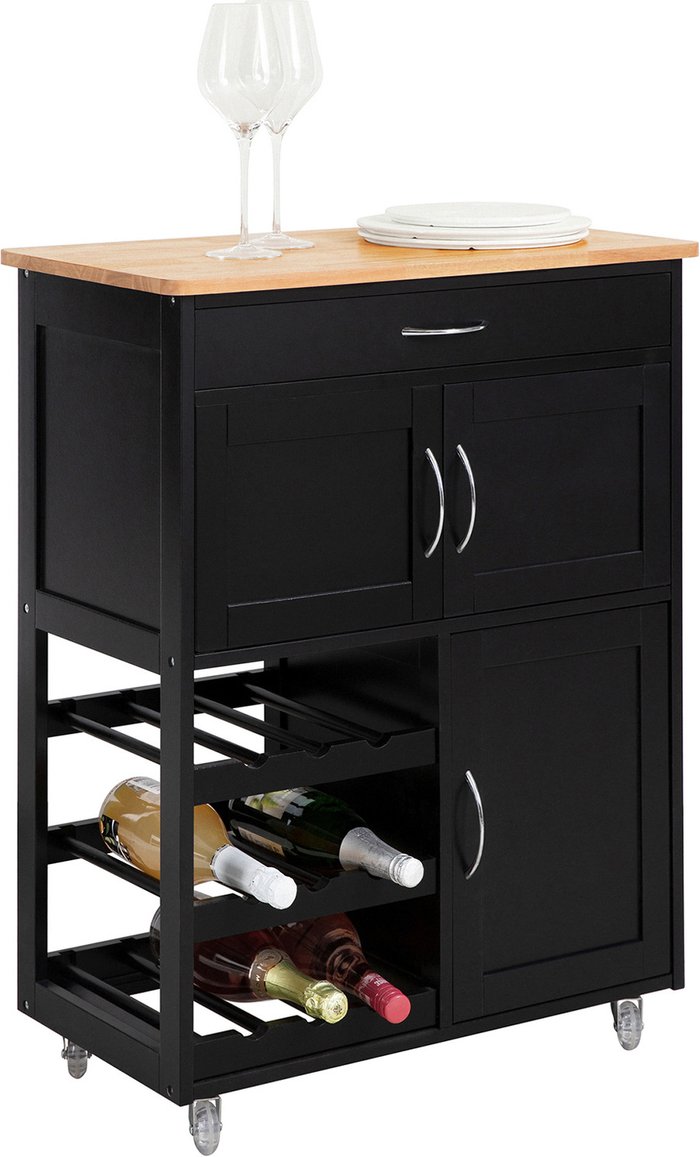 The Range | SoBuy SoBuy Kitchen Storage Cart - Black SoBuy SoBuy Kitchen Storage Cart - Black