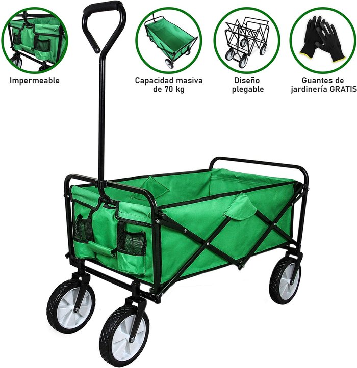 The Range | Monstershop Foldable Garden Cart Green - Green Monstershop Foldable Garden Cart Green - Green