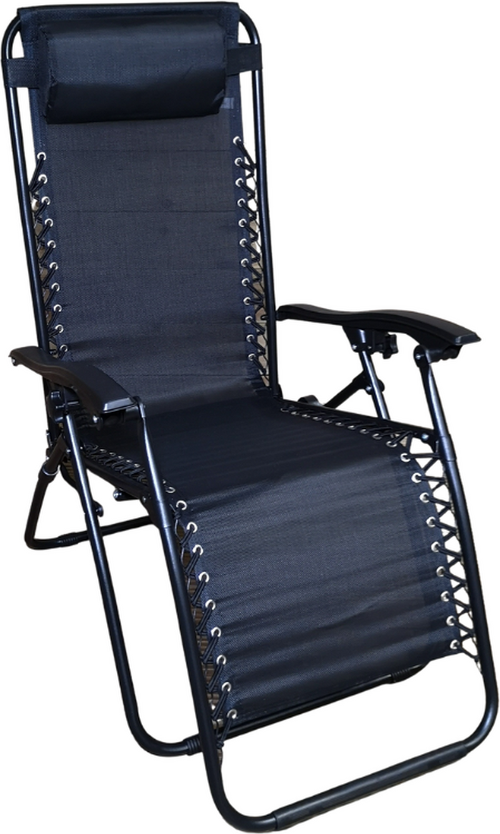 The Range | Samuel Alexander Samuel Alexander Multi Position Textoline Garden Sun Lounger - Black Samuel Alexander Samuel Alexander Multi Position Textoline Garden Sun Lounger - Black