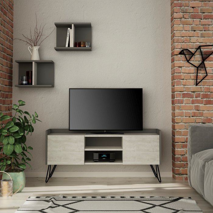 The Range | Decortie Klappe Modern TV Stand Multimedia Centre TV Unit - Anthracite Grey Decortie Klappe Modern TV Stand Multimedia Centre TV Unit - Anthracite Grey