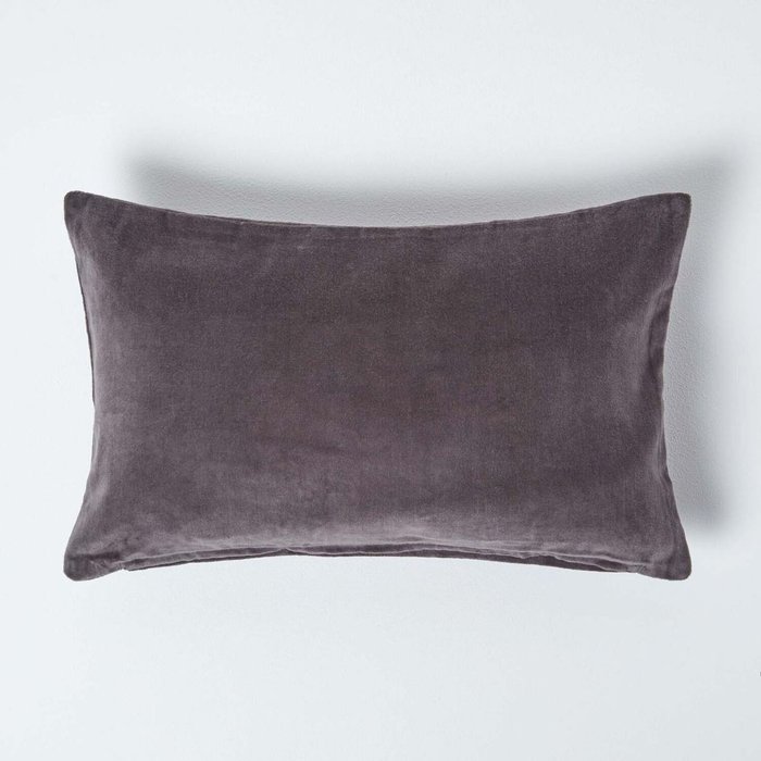 The Range | Homescapes Homescapes Velvet Cushion Cover - Dark Grey Homescapes Homescapes Velvet Cushion Cover - Dark Grey