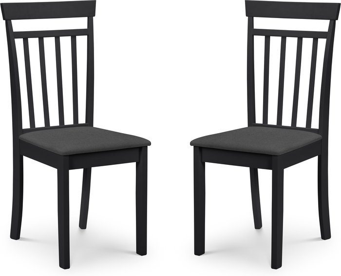The Range | Julian Bowen Set Of 2 Coast Black Dining Chairs - Black Julian Bowen Set Of 2 Coast Black Dining Chairs - Black