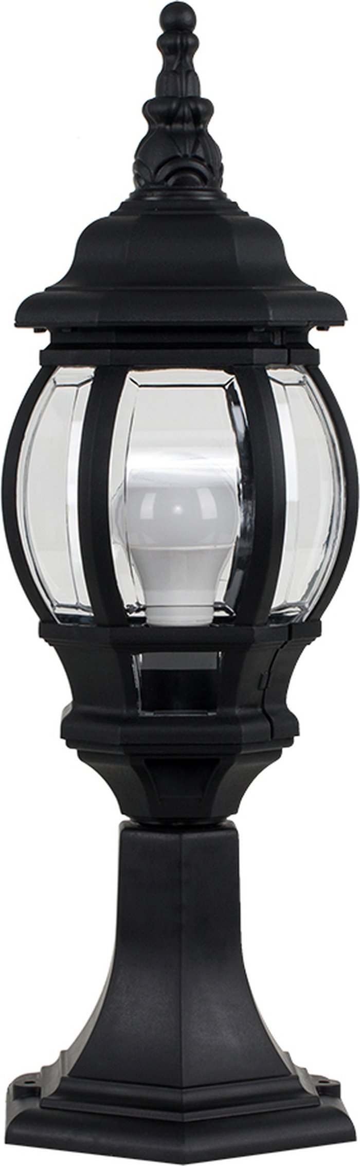 The Range | ValueLights Modern Black IP44 Rated Outdoor Garden Lantern Style Lamp Post Pillar Light - Black ValueLights Modern Black IP44 Rated Outdoor Garden Lantern Style Lamp Post Pillar Light - Black
