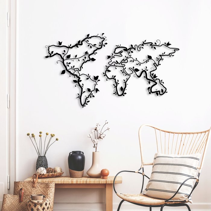 The Range | Decortie Ivy World Wall Art Metal Decorative Object - Black - Black Decortie Ivy World Wall Art Metal Decorative Object - Black - Black