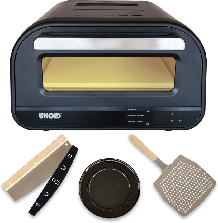 The Range | Unold Unold Don Luigi Electric Pizza Oven Set - Black Unold Unold Don Luigi Electric Pizza Oven Set - Black
