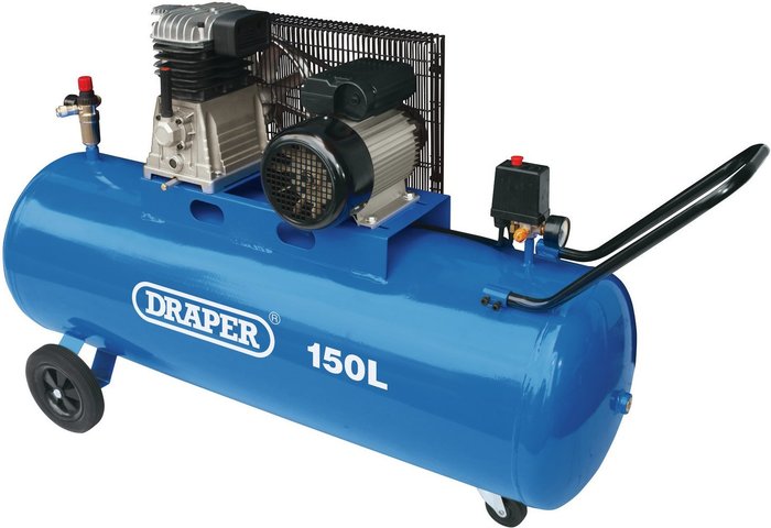The Range | Draper Draper DA150/369M 150 Litre Belt Driven Air Compressor 240v Draper Draper DA150/369M 150 Litre Belt Driven Air Compressor 240v