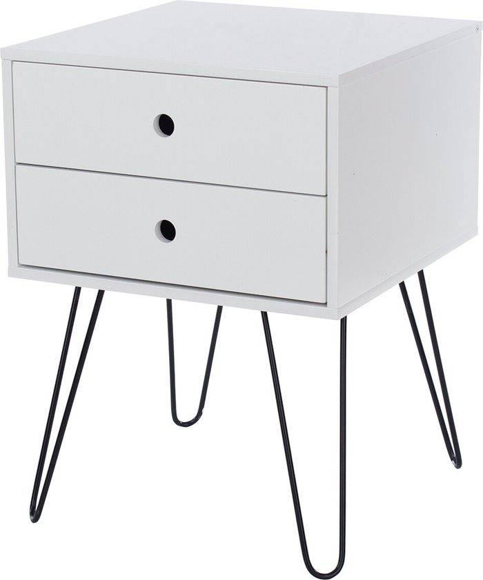 The Range | Core Products Core Products Tulo White and Metal 2 Drawer Bedside Core Products Core Products Tulo White and Metal 2 Drawer Bedside