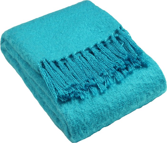 The Range | Riva Home Riva Home Chiltern Fringed Throw Acrylic Kingfisher Riva Home Riva Home Chiltern Fringed Throw Acrylic Kingfisher