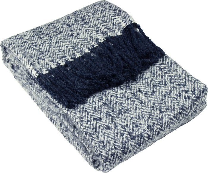 The Range | furn Furn. Weaver Throw Herringbone Design Fringed Edges Acrylic Navy furn Furn. Weaver Throw Herringbone Design Fringed Edges Acrylic Navy