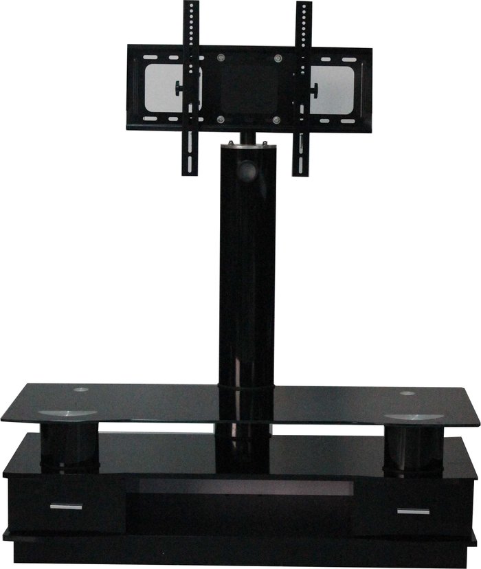 The Range | Tjs London TV5100 TV Stand with Bracket and 2 Drawers - Black Tjs London TV5100 TV Stand with Bracket and 2 Drawers - Black