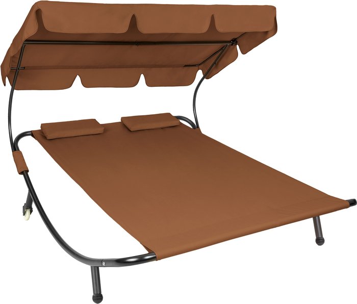The Range | TECTAKE Tectake Sun Lounger Double Brown TECTAKE Tectake Sun Lounger Double Brown