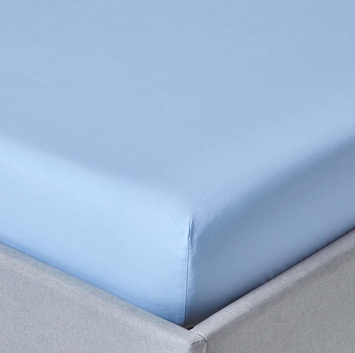 The Range | Homescapes 200 Thread Count Egyptian Cotton Extra Deep Fitted Sheet - Blue / Single Homescapes 200 Thread Count Egyptian Cotton Extra Deep Fitted Sheet - Blue / Single