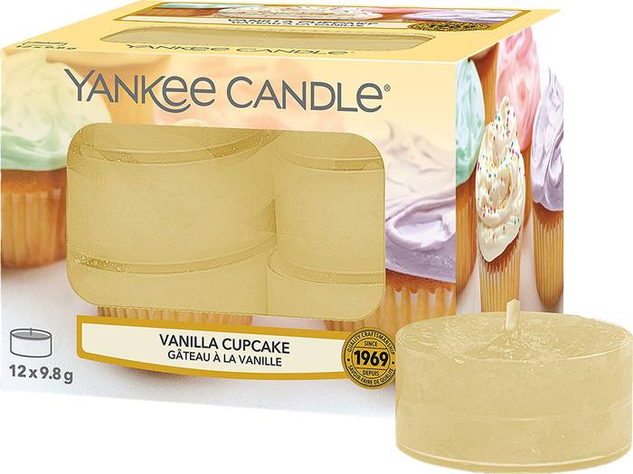 The Range | Yankee Candle Scented Tea Lights Pack of 12 - Yellow / Vanilla Cupcake Yankee Candle Scented Tea Lights Pack of 12 - Yellow / Vanilla Cupcake