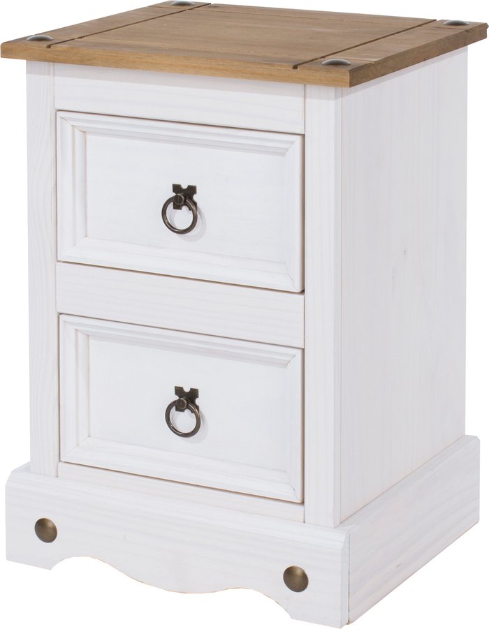 The Range | Core Corona 2 Drawer Petite White Bedside Cabinet White Core Corona 2 Drawer Petite White Bedside Cabinet White