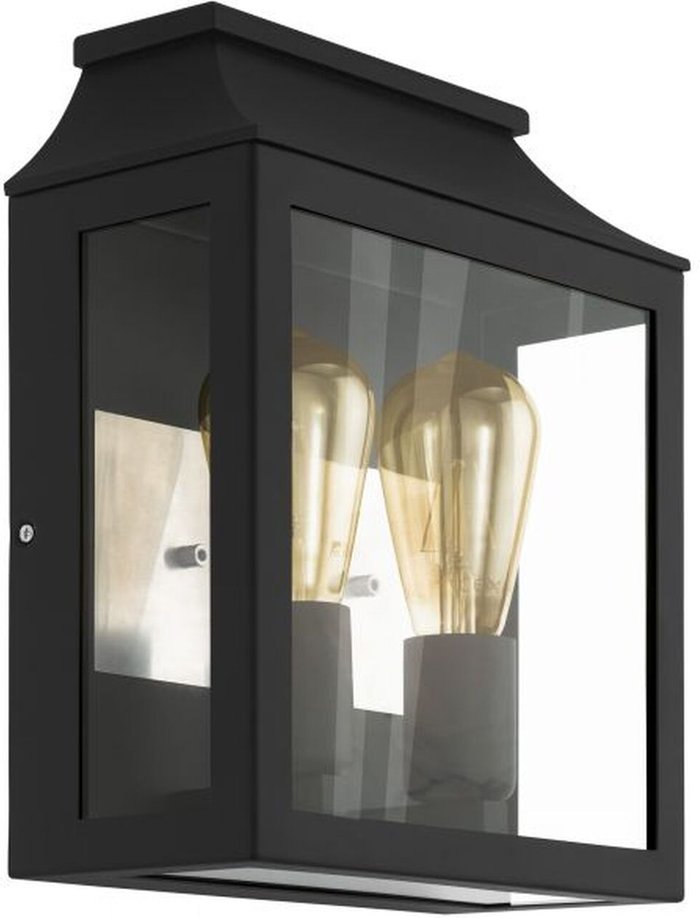 The Range | EGLO Soncino - 2 Light Outdoor Wall Lantern Black IP44, E27 - Eglo EGLO Soncino - 2 Light Outdoor Wall Lantern Black IP44, E27 - Eglo