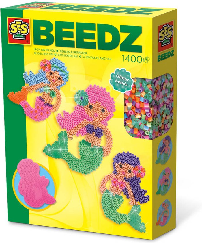 The Range | SES CREATIVE Children's Beedz Mermaid Iron-on Beads Mosaic Set - White SES CREATIVE Children's Beedz Mermaid Iron-on Beads Mosaic Set - White