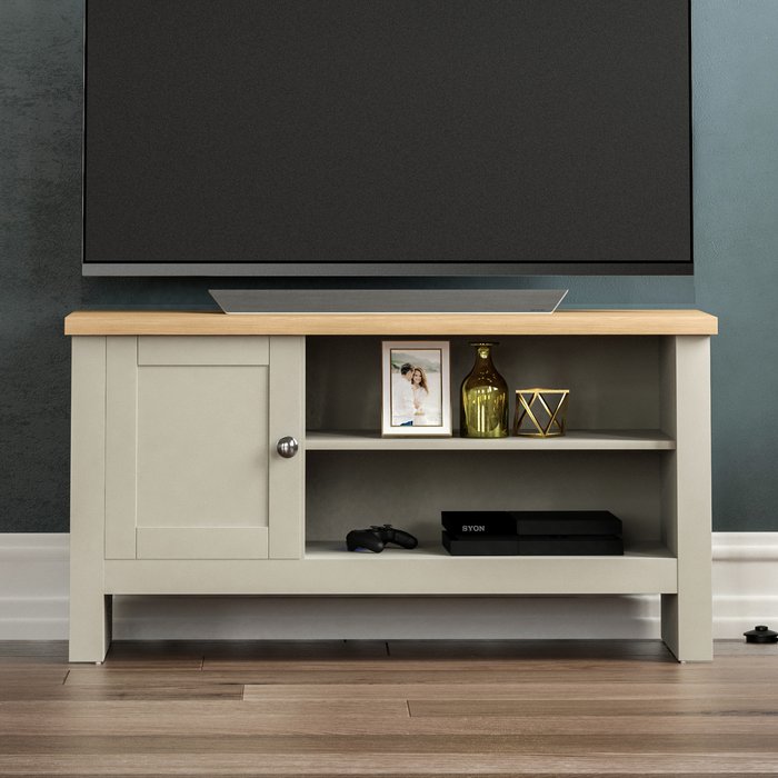 The Range | Arlington 1 Door TV Unit, Grey - Grey Arlington 1 Door TV Unit, Grey - Grey