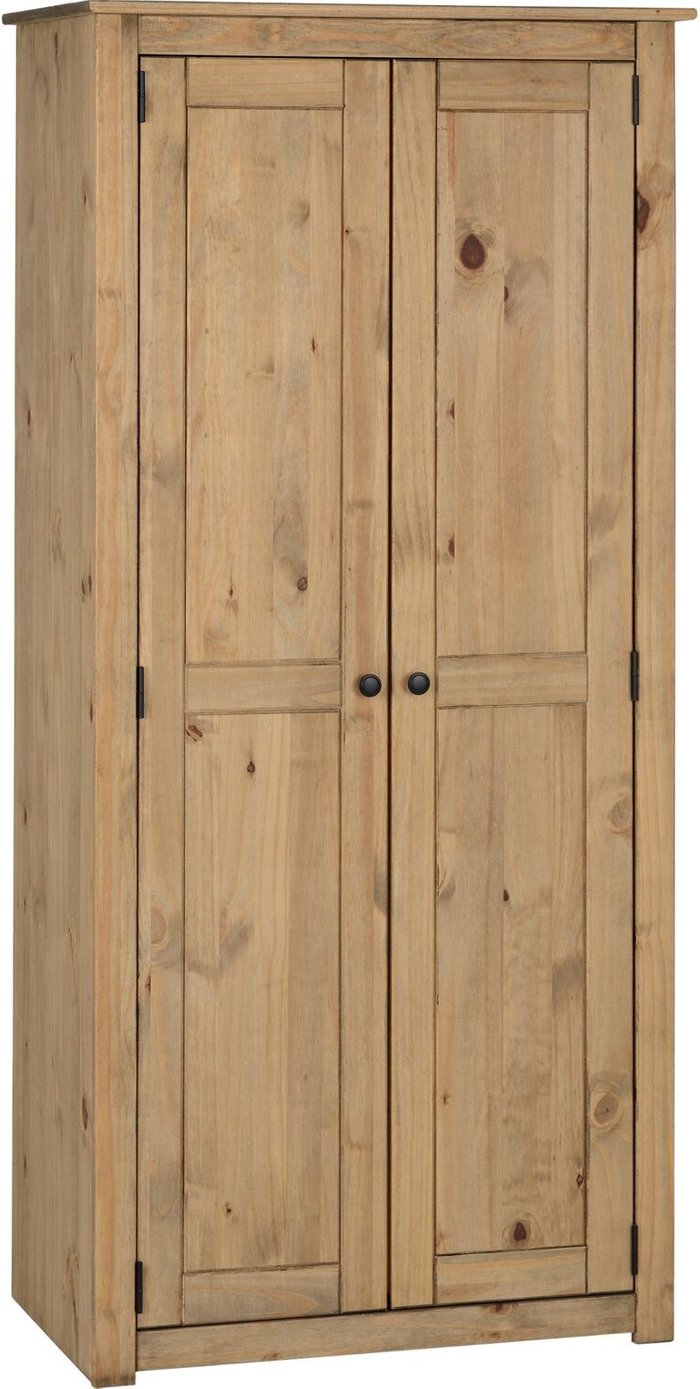 The Range | Seconique Panama 2 Door Wardrobe Natural Wax - Natural Wax Seconique Panama 2 Door Wardrobe Natural Wax - Natural Wax