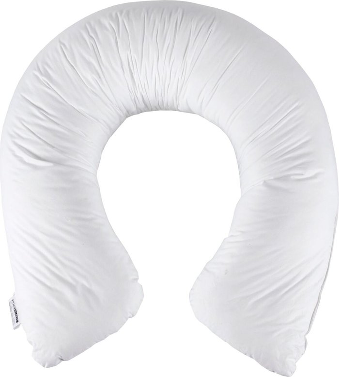 The Range | Homescapes Goose Feather and Down U Shape Nursing Support Pillow - White Homescapes Goose Feather and Down U Shape Nursing Support Pillow - White