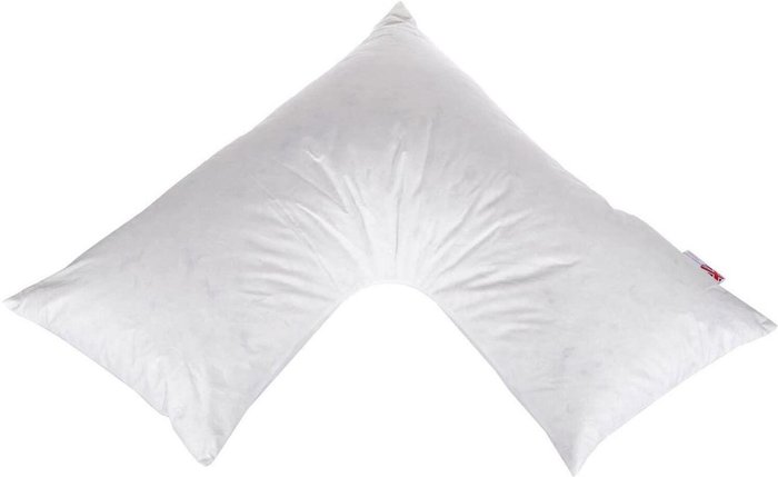 The Range | Homescapes Duck Feather and Down V Shape NursingNeck Support Pillow - White Homescapes Duck Feather and Down V Shape NursingNeck Support Pillow - White