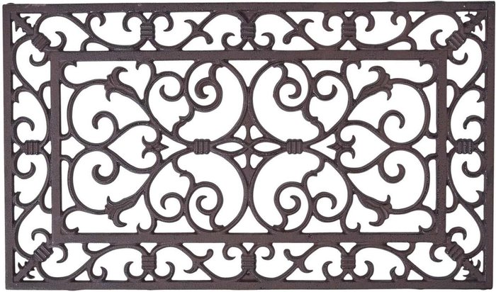 The Range | Homescapes Brown Rectangular Parisian Design Doormat Cast Iron - Brown Homescapes Brown Rectangular Parisian Design Doormat Cast Iron - Brown