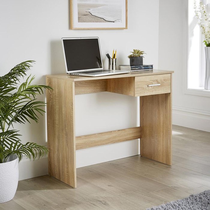 The Range | Home Source Stratford 1 Drawer PC Home Office Storage Desk - Sonoma Oak Home Source Stratford 1 Drawer PC Home Office Storage Desk - Sonoma Oak