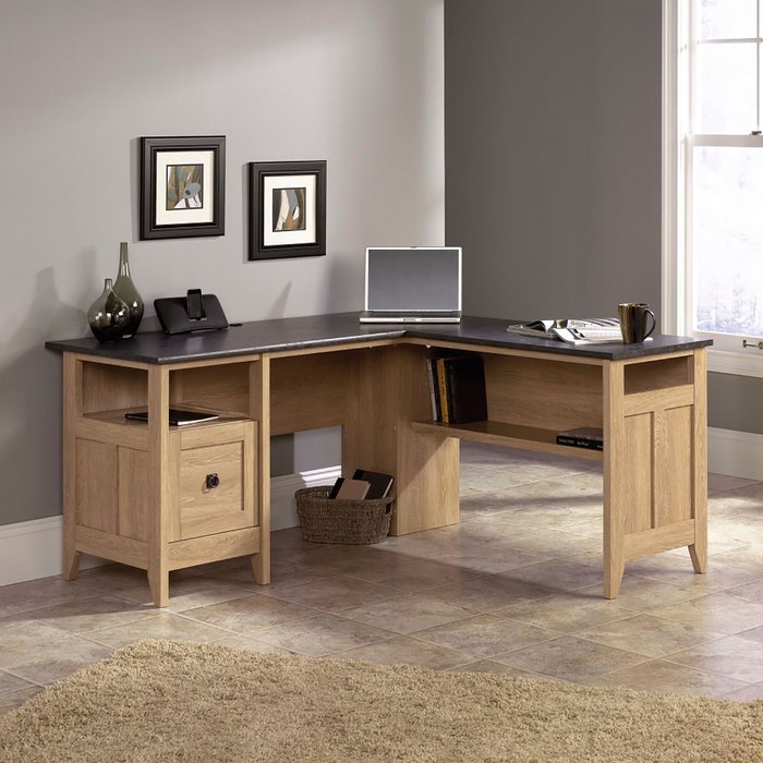 The Range | TEKNIK TEKNIK Home Study L-shaped Office Desk - Slate TEKNIK TEKNIK Home Study L-shaped Office Desk - Slate